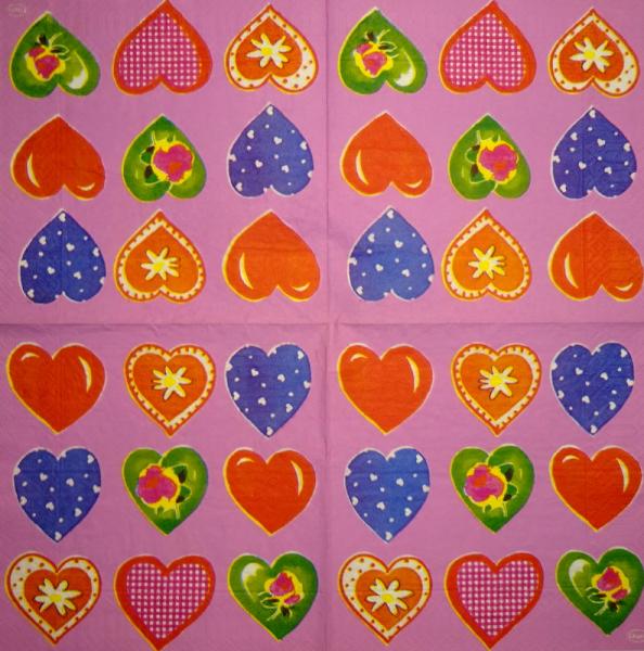 118 Heart / Hearts - 4-ply - Handkerchief
